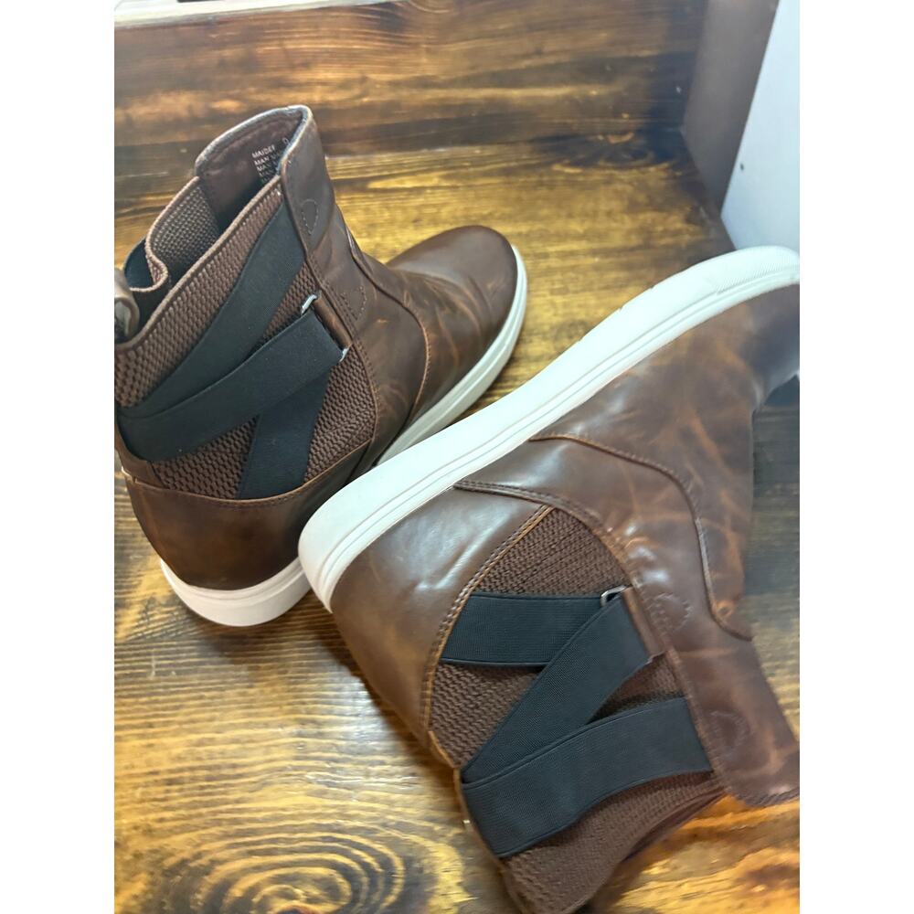 Yellow box Brown Sneaker Booties Size 9 - Picture 3 of 8